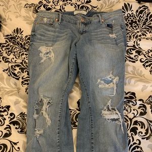 Torrid distressed boyfriend jeans